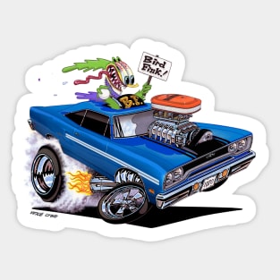 BIRD FINK 1970 Plymouth GTX BLUE Sticker